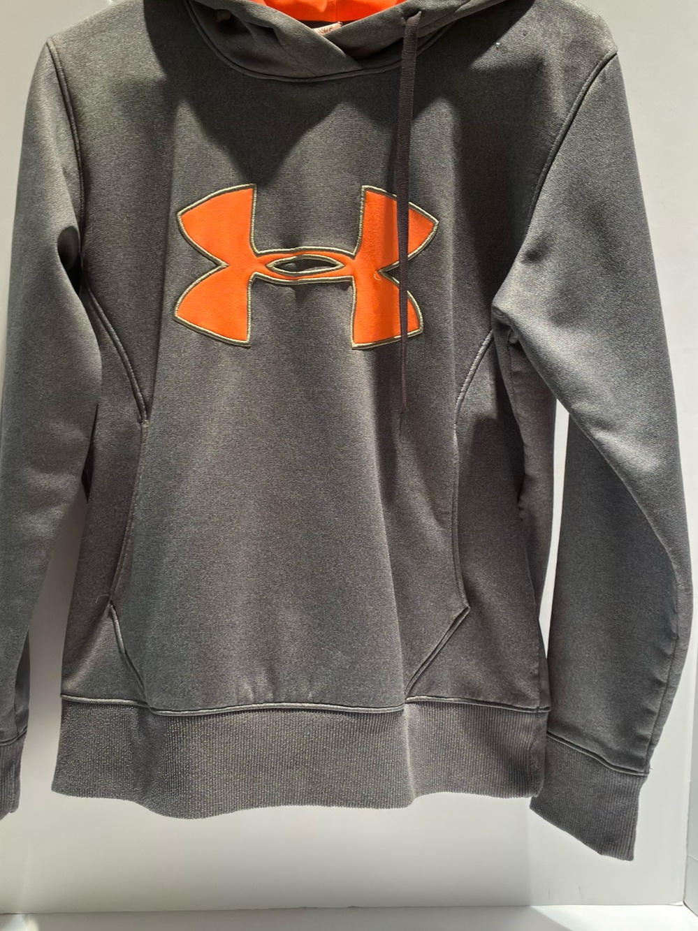 Under Armour Gray Hoodie with Orange Logo